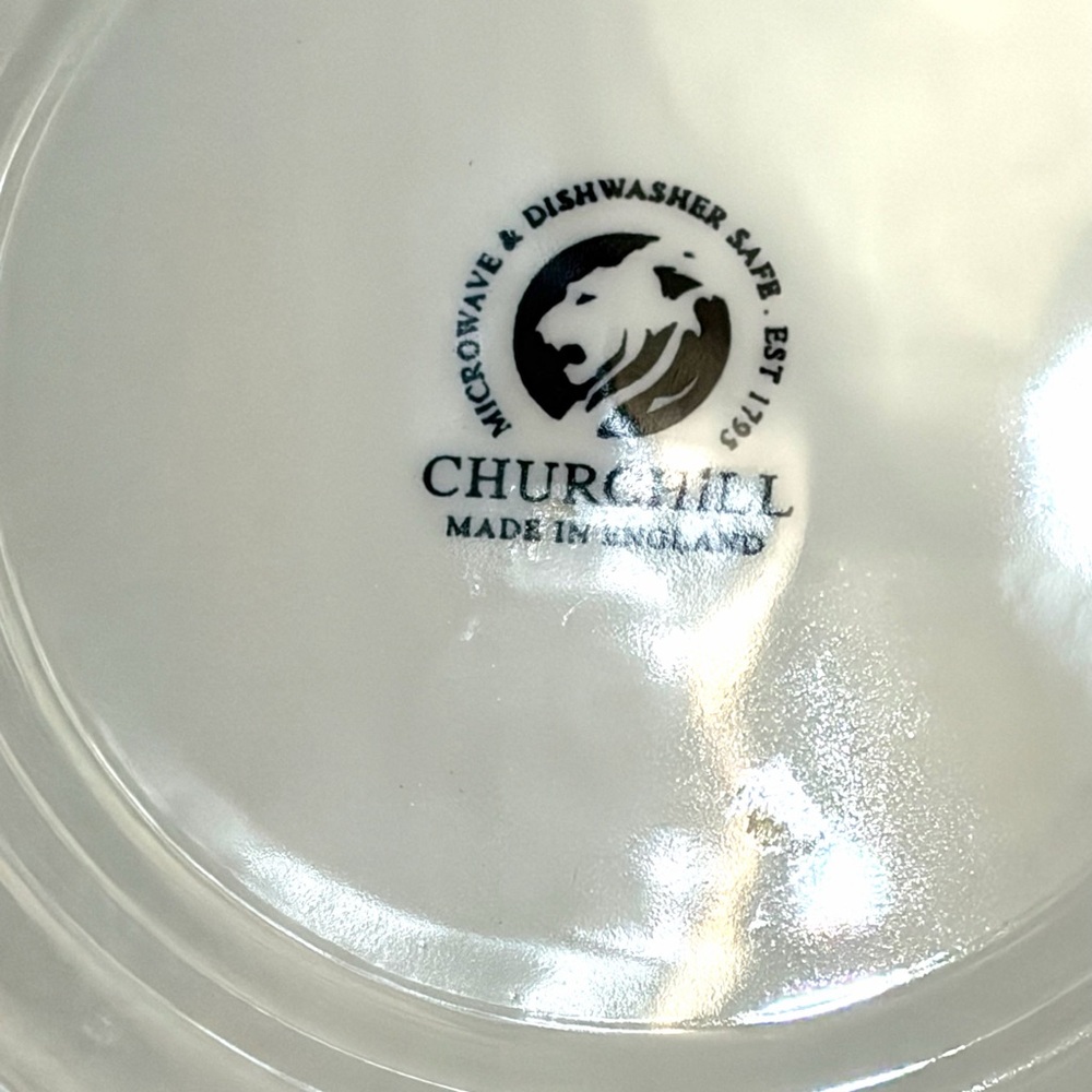 Churchill Tonquin Blue dinner plates. Set of 2 - Picture 3 of 3